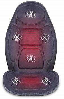 SNAILAX Vibration Massage Seat Cushion with Heat 6 Vibrating Motors and 3 Therapy Heating Pad